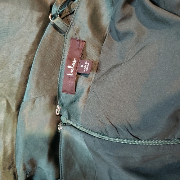 Lulus Green Ruffle Mini Dress Small NWT - Picture 9 of 9